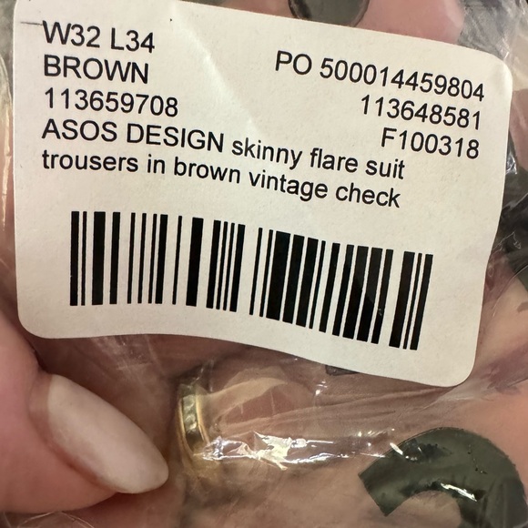 Men's pants, nwt 32w x34 long. ASOS - Picture 3 of 4